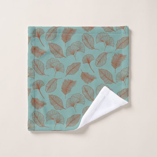 Gewoon mooie, minimale botanische bladeren bad handdoek (Wasdoekje)