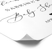 Gewoon mooie rode, platte Baby showers bordjes Poster (Hoek)