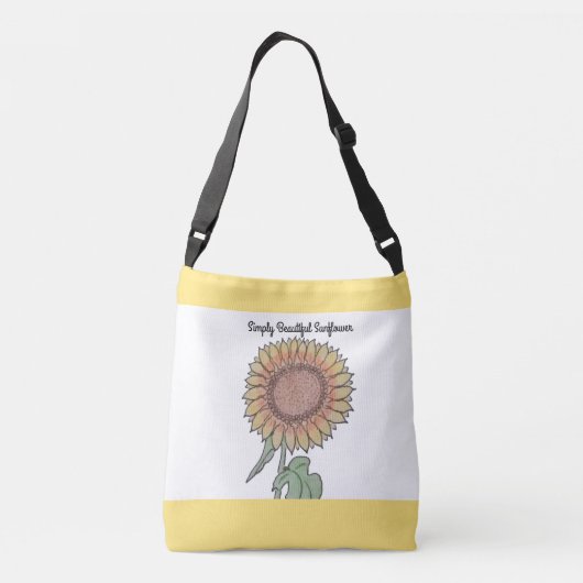 Gewoon mooie zonnebloem crossbody tas (Achterkant)