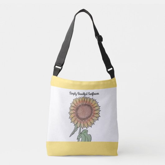 Gewoon mooie zonnebloem crossbody tas (Voorkant)
