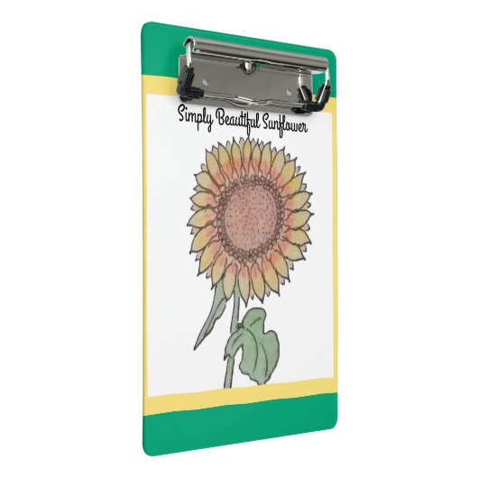 Gewoon mooie zonnebloem mini klembord (Schuin)