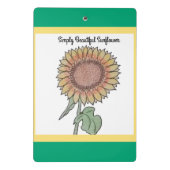 Gewoon mooie zonnebloem mini klembord (Achterkant)