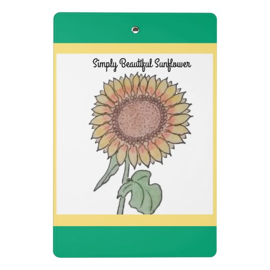 Gewoon mooie zonnebloem mini klembord (Achterkant)
