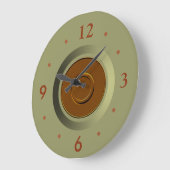 Gewoon Moss Green met Tan Center> Keukenklokken Grote Klok (Hoek)