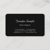 Gewoon muziekcomponistLeraar Professional Elegant Visitekaartje (Achterkant)