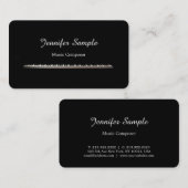 Gewoon muziekcomponistLeraar Professional Elegant Visitekaartje (Voorkant / Achterkant)