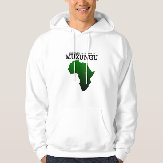 gewoon muzungu sweartshirt hoodie (Voorkant)