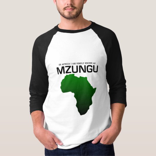 gewoon mzungu t-shirt (Voorkant)