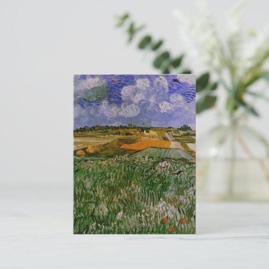 Gewoon nabij Auvers, Van Gogh Fine Art Briefkaart (Staand voorkant)