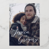 Gewoon Namen Save The Date Folie Uitnodiging (Voorkant)