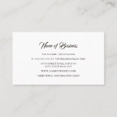 Gewoon Natuur Greenery Abstracte Waterverf Splash Visitekaartje (Achterkant)