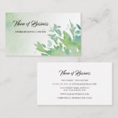 Gewoon Natuur Greenery Abstracte Waterverf Splash Visitekaartje (Voorkant / Achterkant)