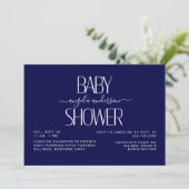 Gewoon Navy Baby shower Kaart (Staand voorkant)