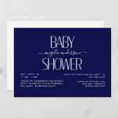 Gewoon Navy Baby shower Kaart (Voorkant / Achterkant)