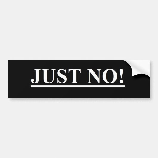 Gewoon nee! bumpersticker (Voorkant)