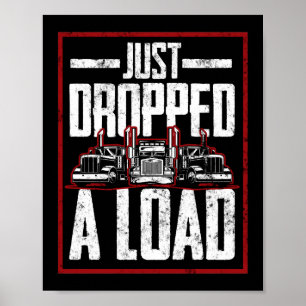 Gewoon neergelaten vrachtwagenchauffeur voor Funny Poster