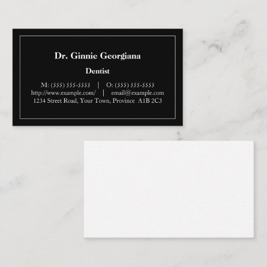 Gewoon, neutraal en dapper Visitekaartje (Voorkant / Achterkant)