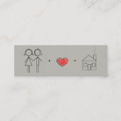 Gewoon nieuw adres voor getrouwde vrouwen mini visitekaartje (Voorkant)