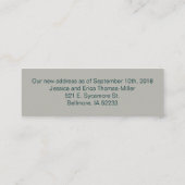 Gewoon nieuw adres voor getrouwde vrouwen mini visitekaartje (Achterkant)