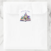 Gewoon nog één hoofdstuk - Boekomslag Vierkante Sticker (Tas)