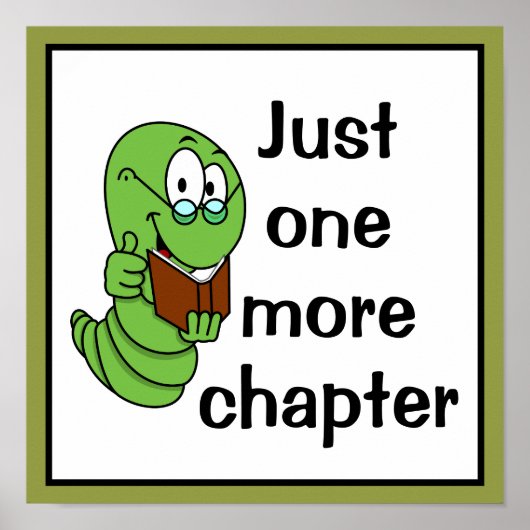 Gewoon nog een hoofdstuk-boekworm poster (Voorkant)
