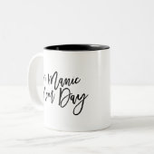 Gewoon nog een Manic Mam Day Coffee Cup/Mok Tweekleurige Koffiemok (Voorkant links)