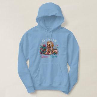 Gewoon nog één rij breiende kat – knus garen & han hoodie