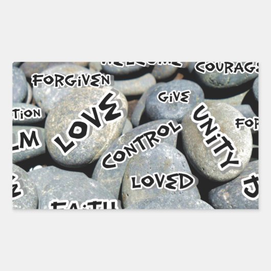 Gewoon notities, Love_ Rechthoekige Sticker (Voorkant)