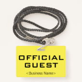 Gewoon "OFFICIAL GUEST"-logo Badge (Achterkant met draagriem)