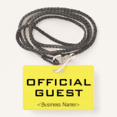 Gewoon "OFFICIAL GUEST"-logo Badge (Voorkant met draagriem)