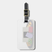 Gewoon om de Cartoon van de bagage heen Bagagelabel (Voorkant verticaal)