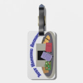 Gewoon om de Cartoon van de bagage heen Bagagelabel (Achterkant verticaal)