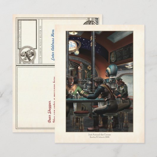 "Gewoon om het Briefkaart van de Hoek" (Voorkant / Achterkant)