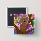 Gewoon om je heen vierkante button 5,1 cm (Voorkant /achterkant)