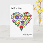 Gewoon om te zeggen.... Valentijnsdag Kaart (Gele Bloem)