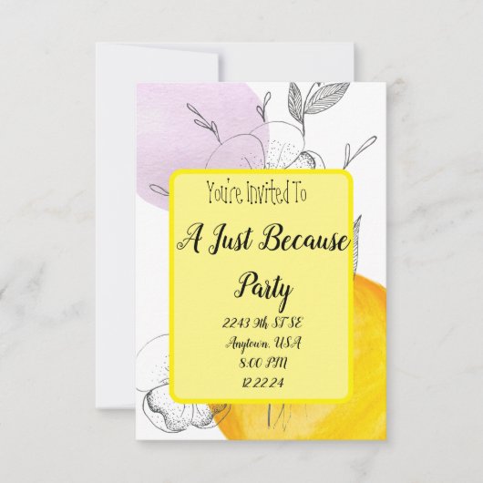 Gewoon omdat Casual Kaart (Voorkant)