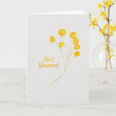 Gewoon Omdat Geel Billy Buttons Aquarel Kaart (Gele Bloem)