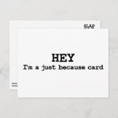 Gewoon omdat het een grappig briefkaart is (Voorkant / Achterkant)