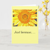 Gewoon omdat. Ik hou van je Kaart (Gele Bloem)