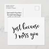 Gewoon omdat ik je mis briefkaart (Voorkant / Achterkant)