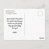 Gewoon omdat ik je mis briefkaart (Achterkant)