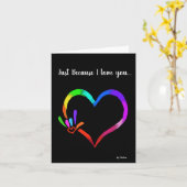 Gewoon omdat ik van je hou gevouwen Wenskaart Kaart (Gele Bloem)