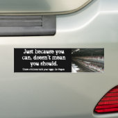Gewoon omdat je dat kunt, Eieren legkippen Bumpersticker (Op auto)