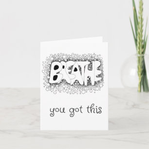 Gewoon omdat Kaart, adem, Retro Letter Art Kaart