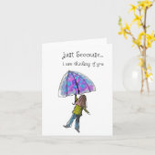 Gewoon omdat Kaart, volkskunst Waterverf Print Kaart (Gele Bloem)