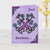 Gewoon omdat - Lila (Kaart) Kaart (Gele Bloem)
