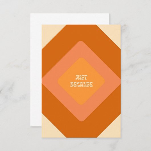 Gewoon omdat Notecards Bedankkaart (Voorkant / Achterkant)