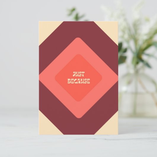 Gewoon omdat Notecards in Berry Bedankkaart (Staand voorkant)