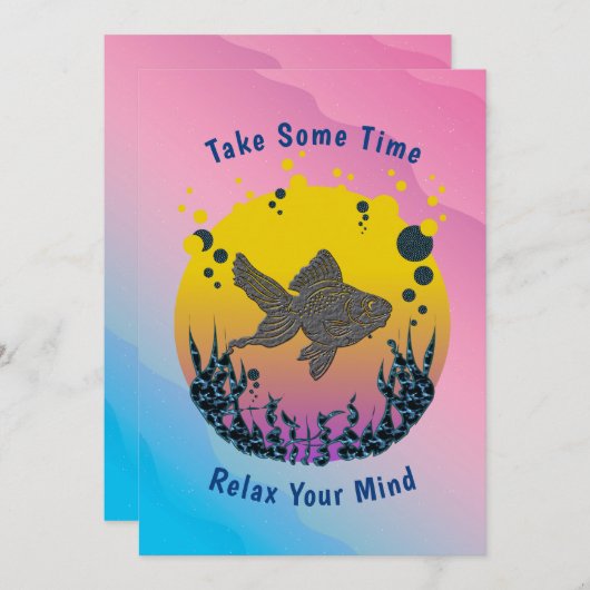 Gewoon omdat ontspan Waterverf personaliseren Notitiekaartje (Voorkant / Achterkant)