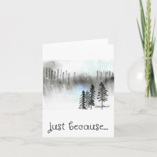 Gewoon omdat, schilderij print, bos Kaart